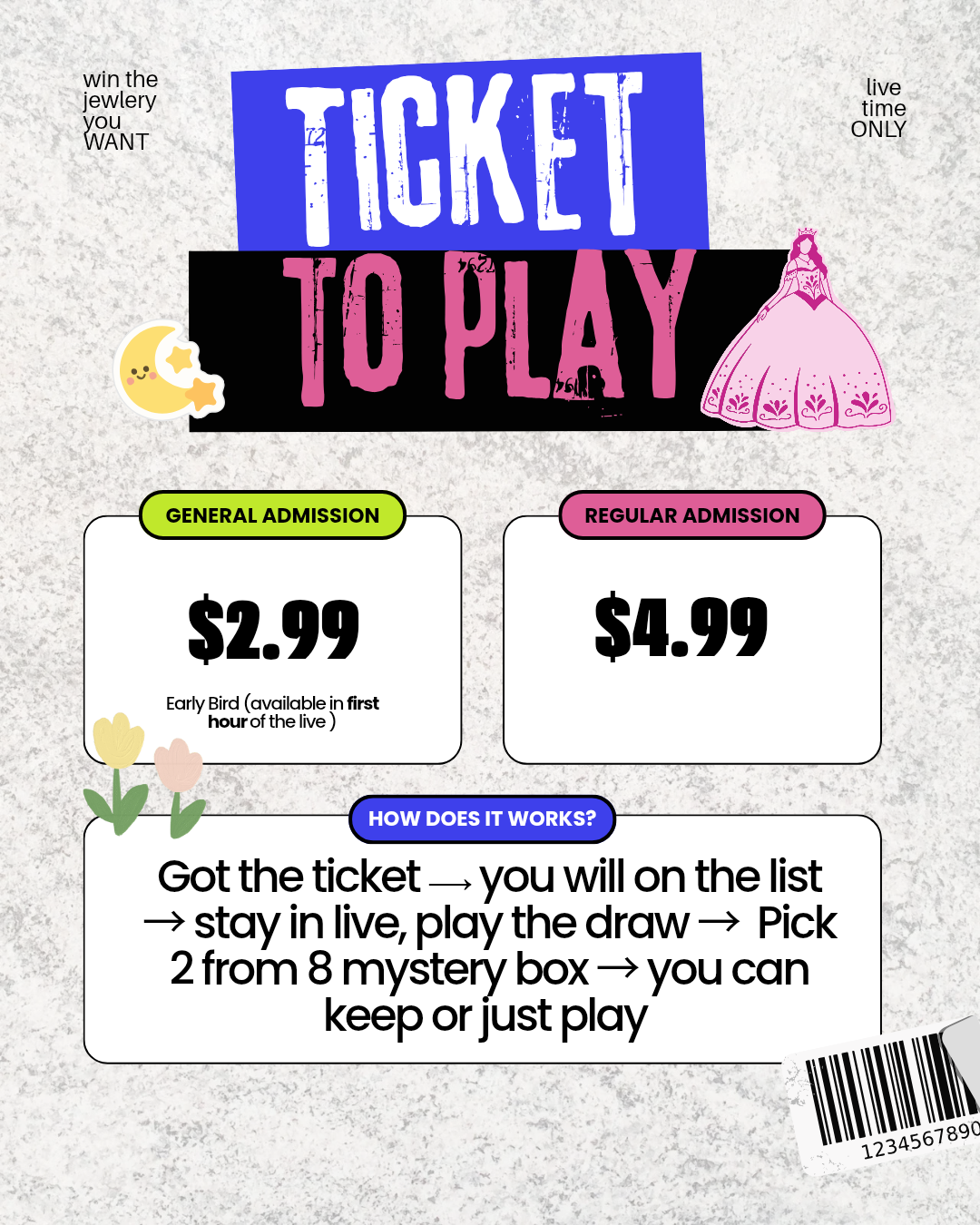 Ticket 🎟️ To Play ✨