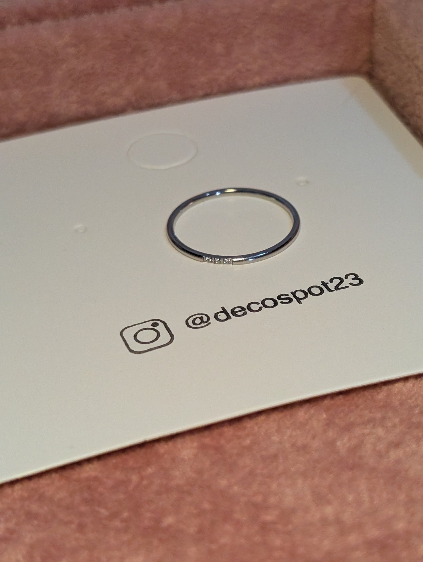 Three lil diamond design ✨ Stainless steel ring