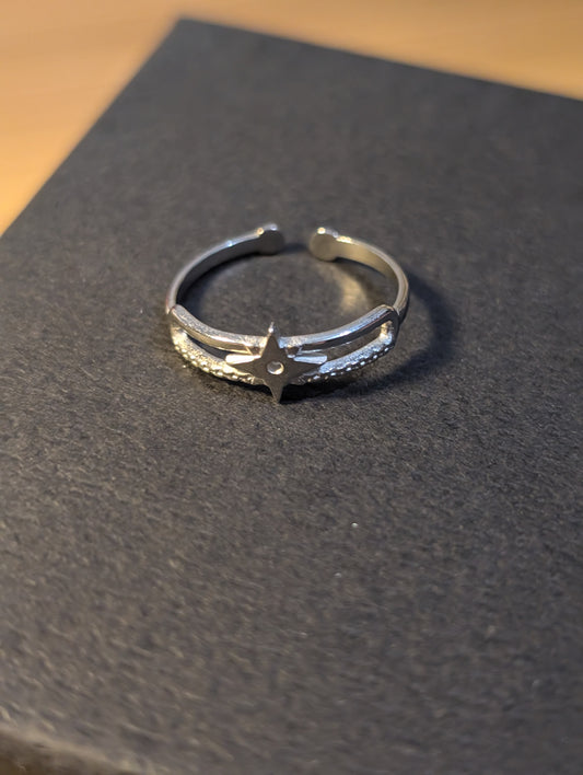 ⭐ stainless steel plated with 18k Gold Ring