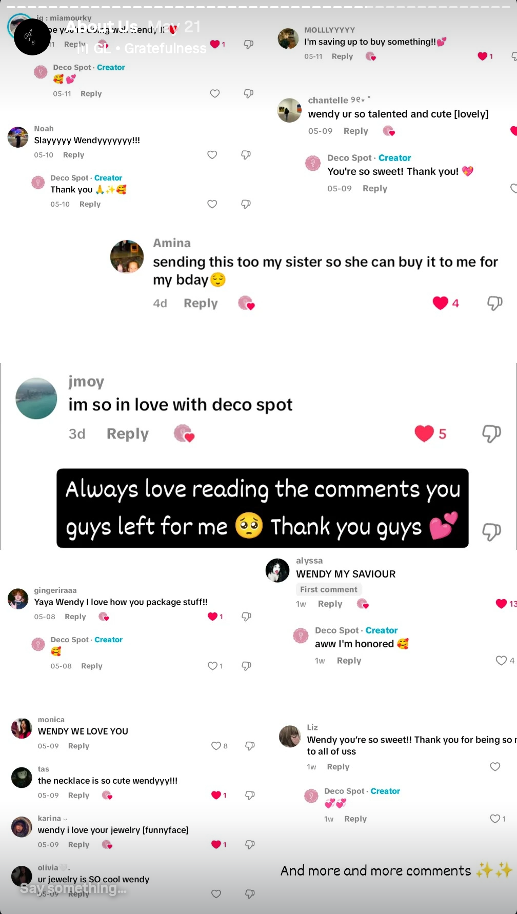 Lovely Reviews 𐙚⋆°｡⋆♡ from our Customers 💓 🙏Thank You for tagging us and make a heartfelt review for us 🥺🫶