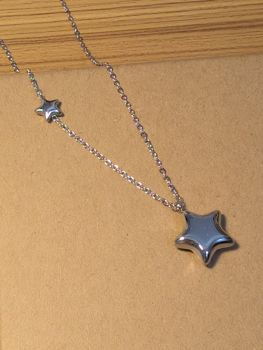 Two Stars 🌟 Design Stainless Steel Necklaces