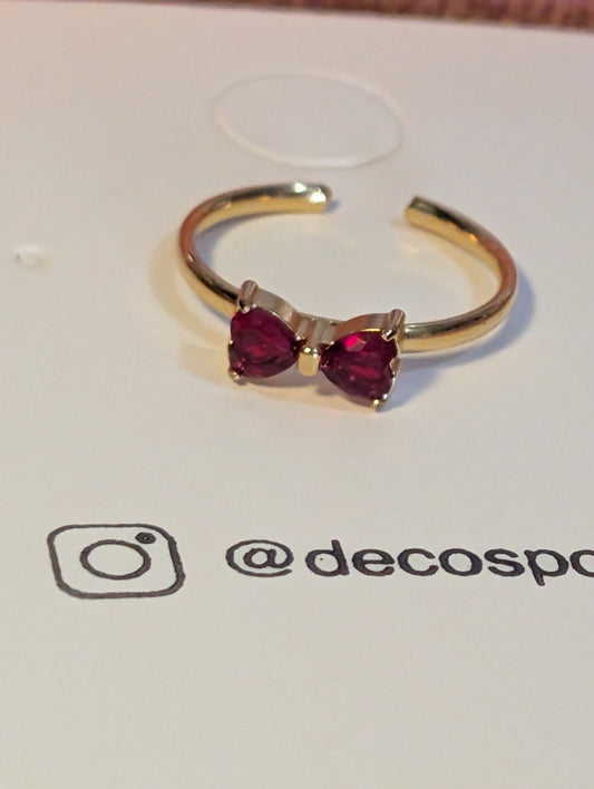 Bowtie 🎀 Stainless steel plated with 18k gold Ring 🩷❤️💚