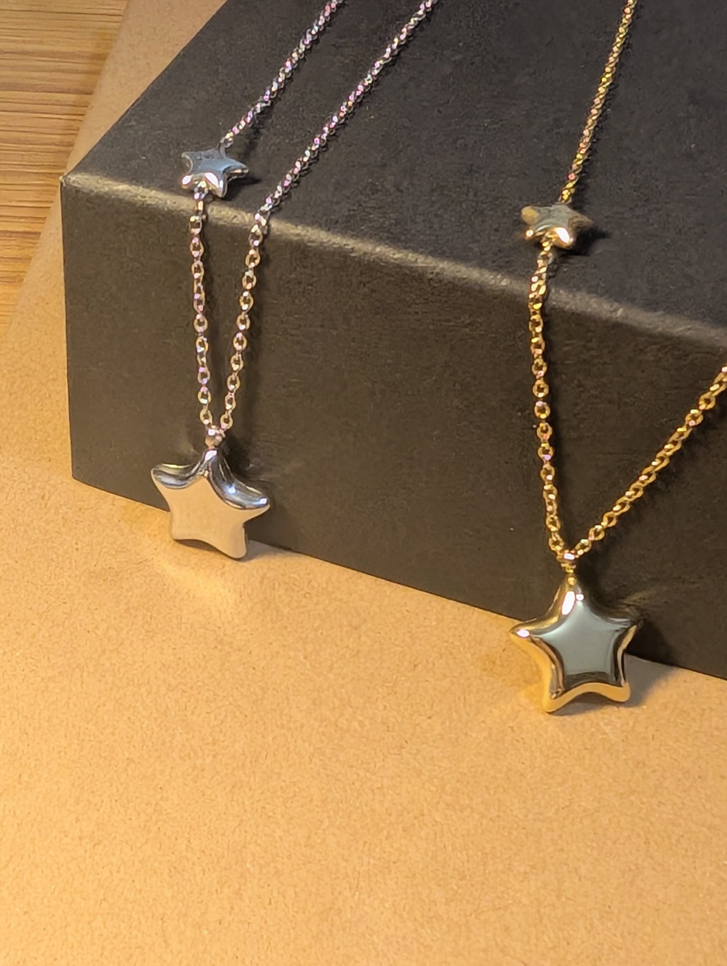 Two Stars 🌟 Design Stainless Steel Necklaces