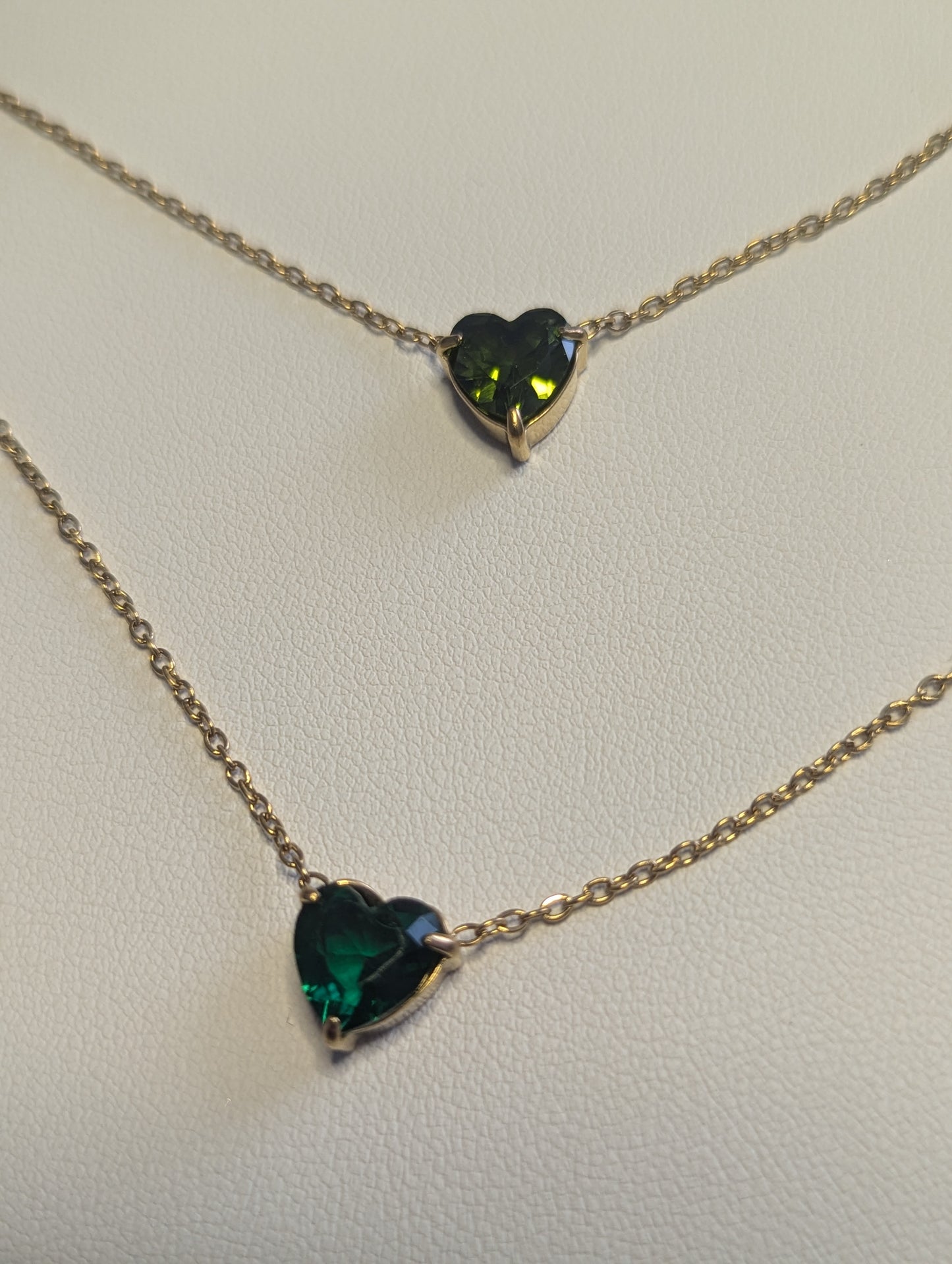 Forest 🍀 Heart Gold Necklace