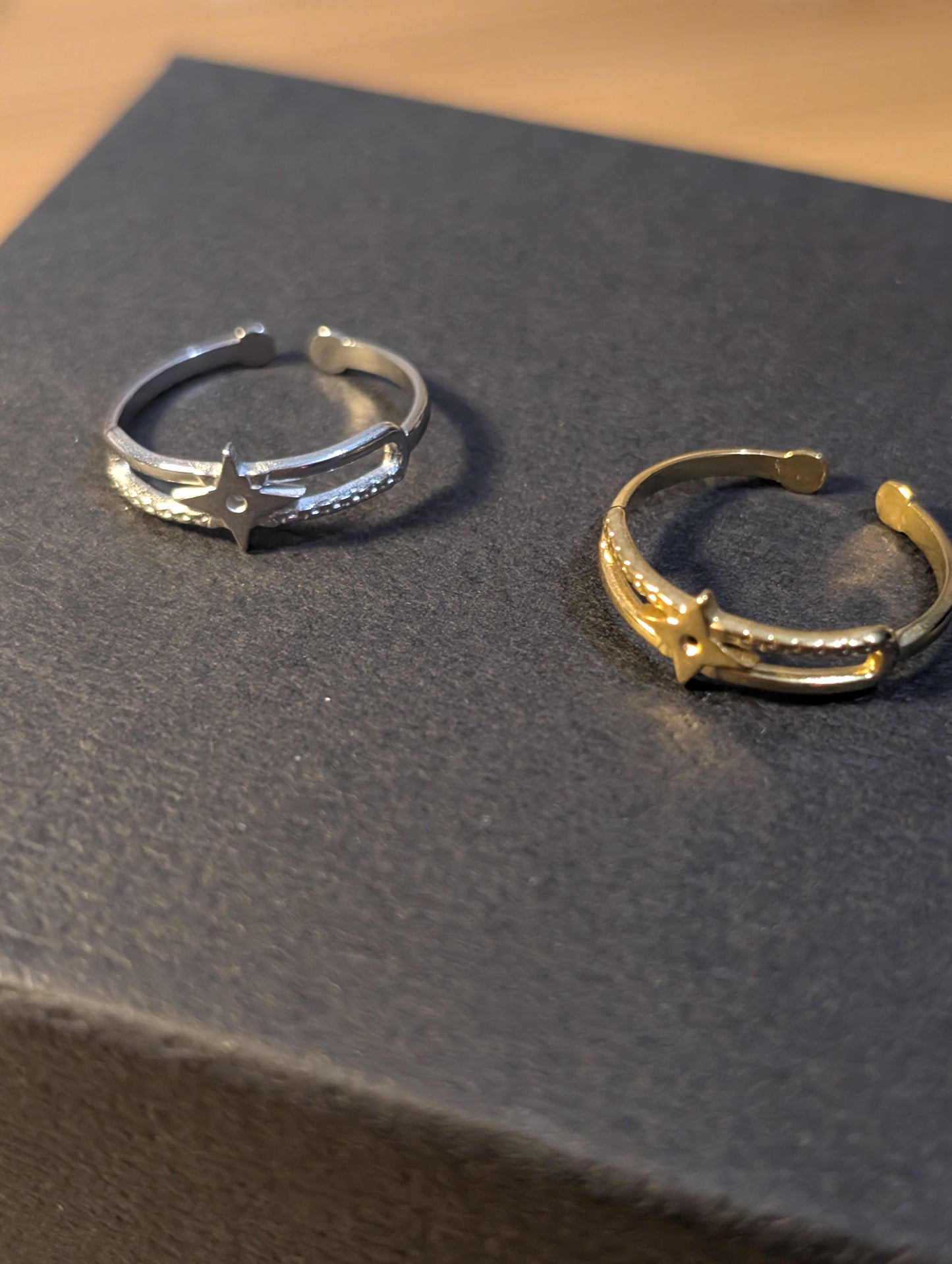 ⭐ stainless steel plated with 18k Gold Ring