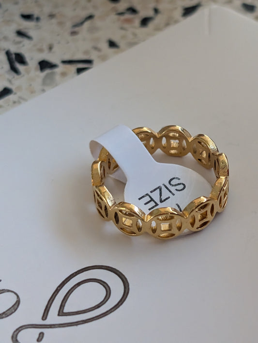 18k Gold Plated Coins Ring 🪙