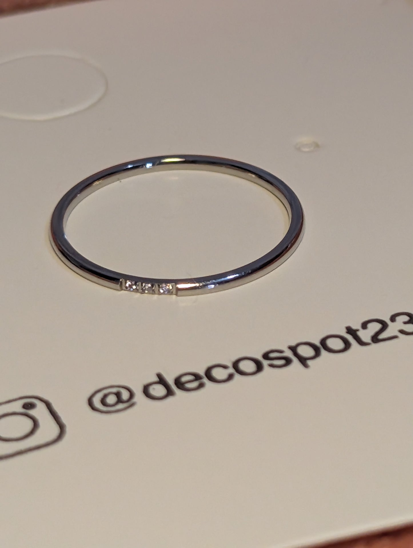 Three lil diamond design ✨ Stainless steel ring