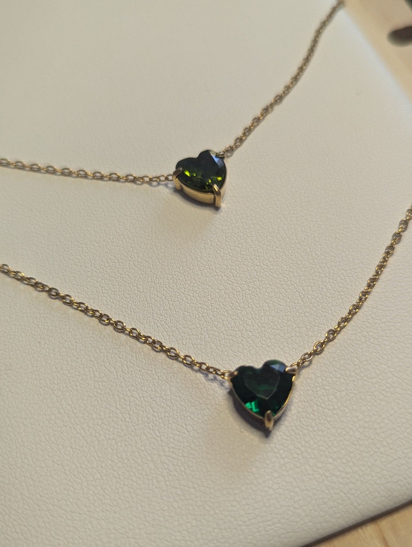 Forest 🍀 Heart Gold Necklace