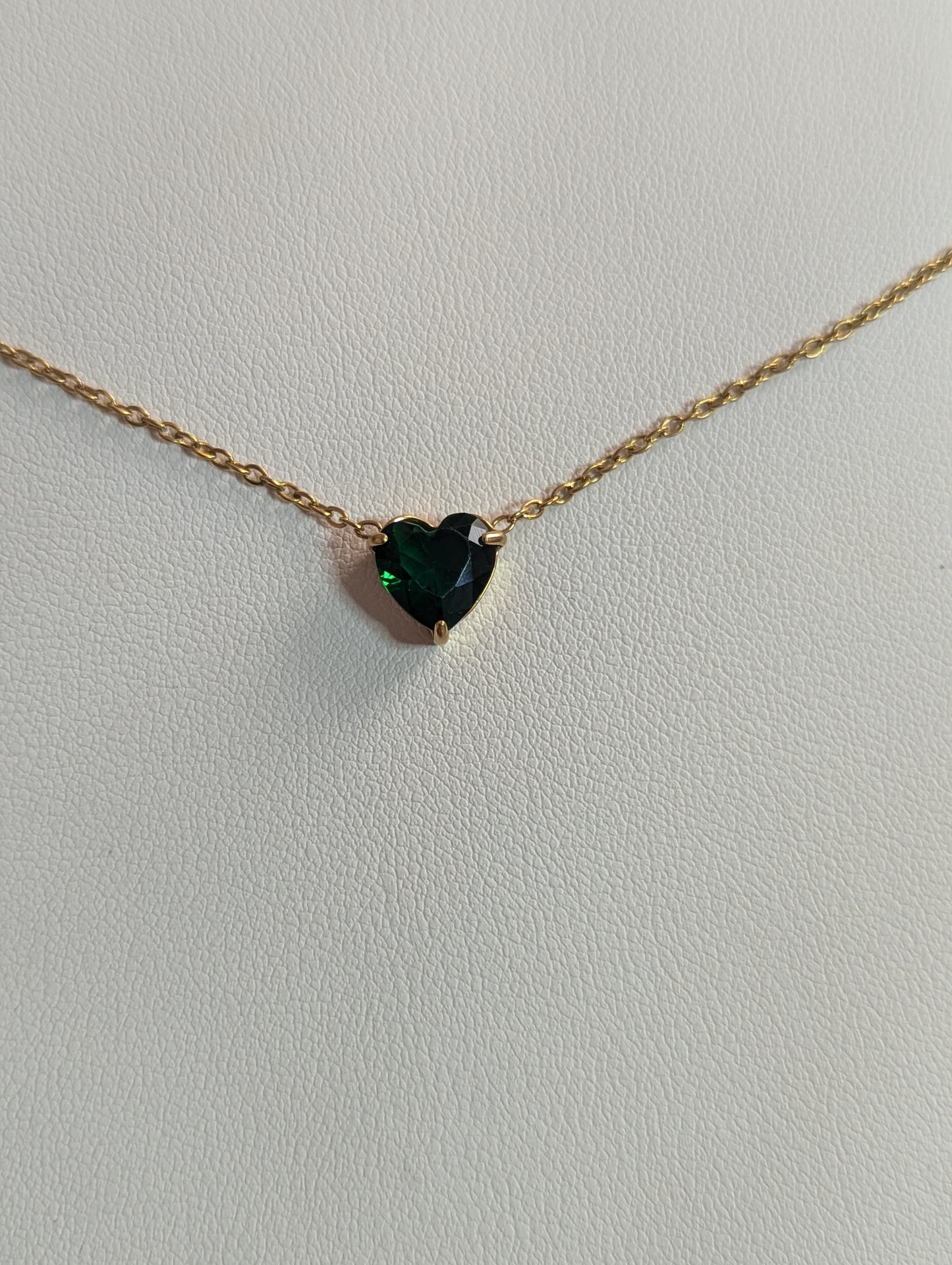 Forest 🍀 Heart Gold Necklace