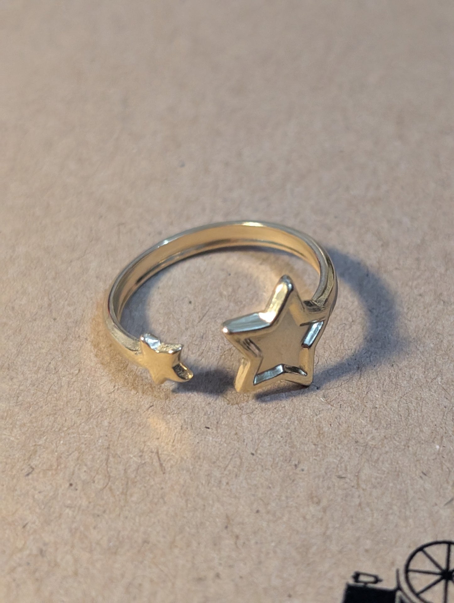 Your double star ✨ Stainless Steel Plated With 18k Gold Ring