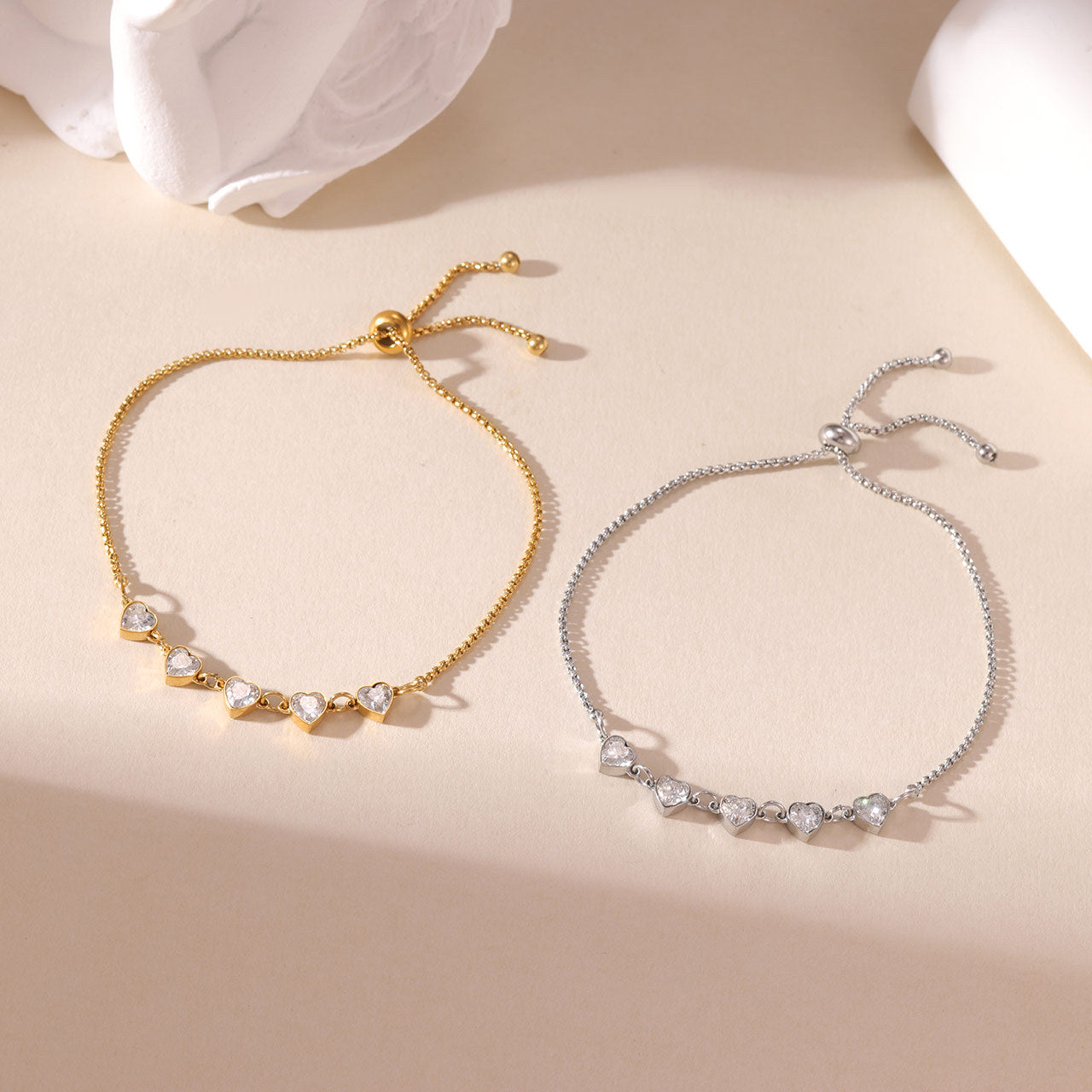 Hot-selling zircon heart-to-heart adjustable bracelet