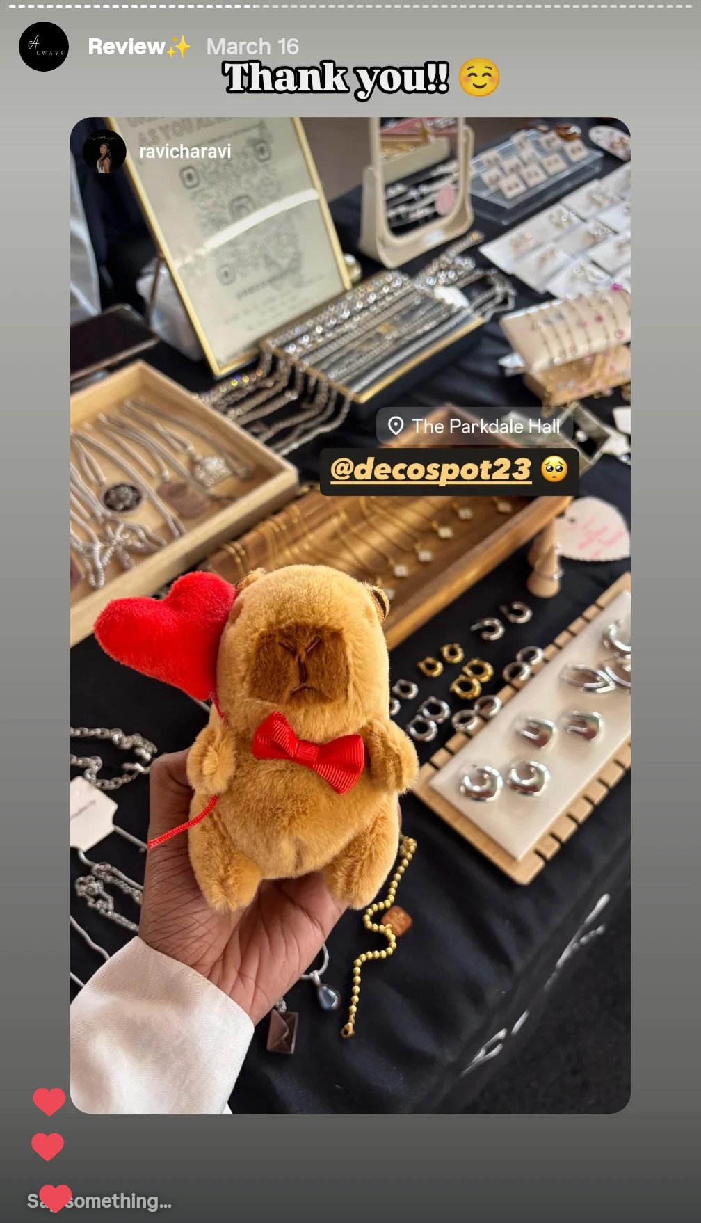 Lovely Reviews 𐙚⋆°｡⋆♡ from our Customers 💓 🙏Thank You for tagging us and make a heartfelt review for us 🥺🫶