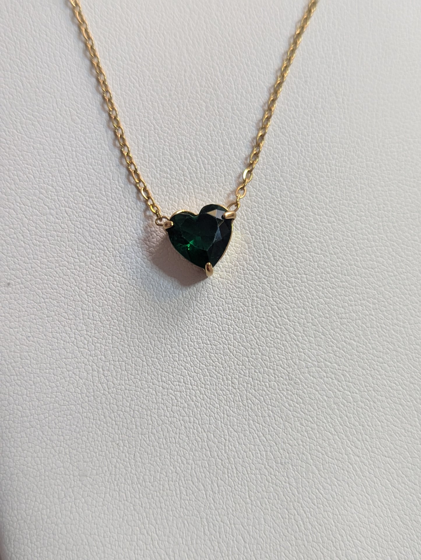 Forest 🍀 Heart Gold Necklace