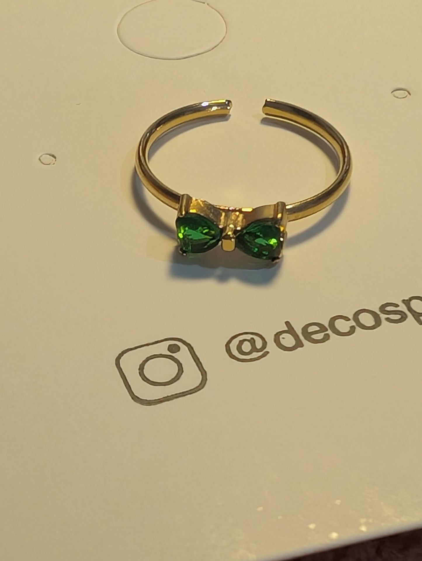 Bowtie 🎀 Stainless steel plated with 18k gold Ring 🩷❤️💚