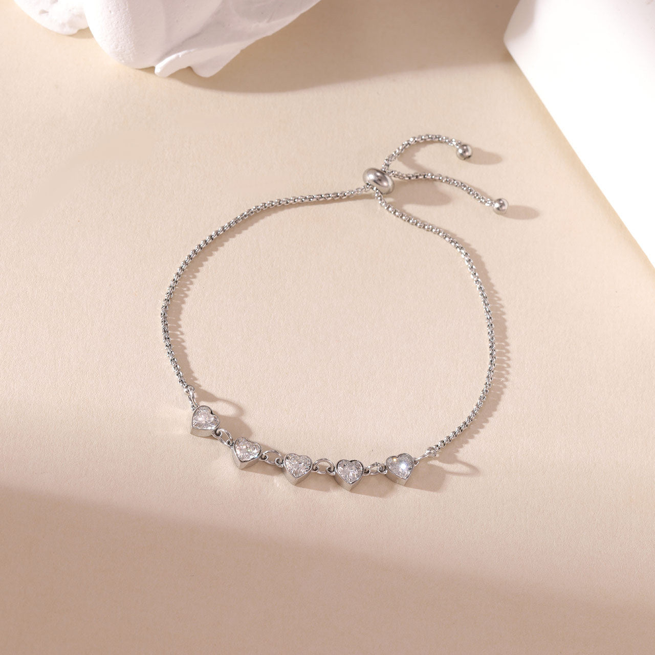 Hot-selling zircon heart-to-heart adjustable bracelet