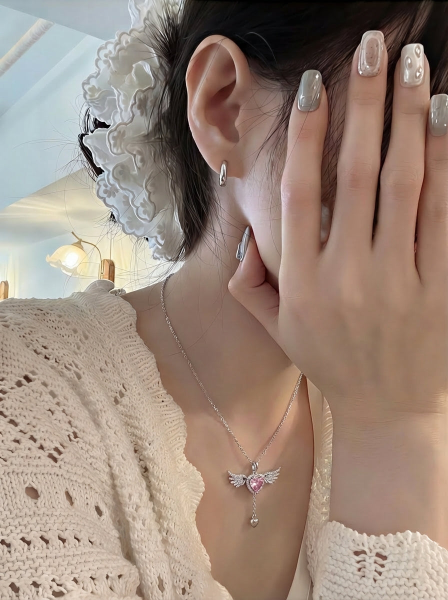 𝐈𝐧𝐬 𝐬𝐭𝐲𝐥𝐞 🩷 𝐡𝐞𝐚𝐫𝐭 🪽 𝐬𝟗𝟐𝟓 𝐬𝐭𝐞𝐫𝐥𝐢𝐧𝐠 𝐬𝐢𝐥𝐯𝐞𝐫 𝐧𝐞𝐜𝐤𝐥𝐚𝐜𝐞