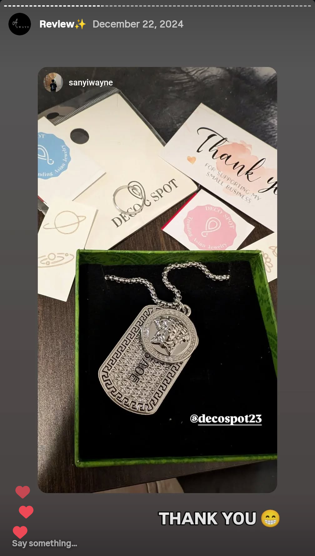 Lovely Reviews 𐙚⋆°｡⋆♡ from our Customers 💓 🙏Thank You for tagging us and make a heartfelt review for us 🥺🫶