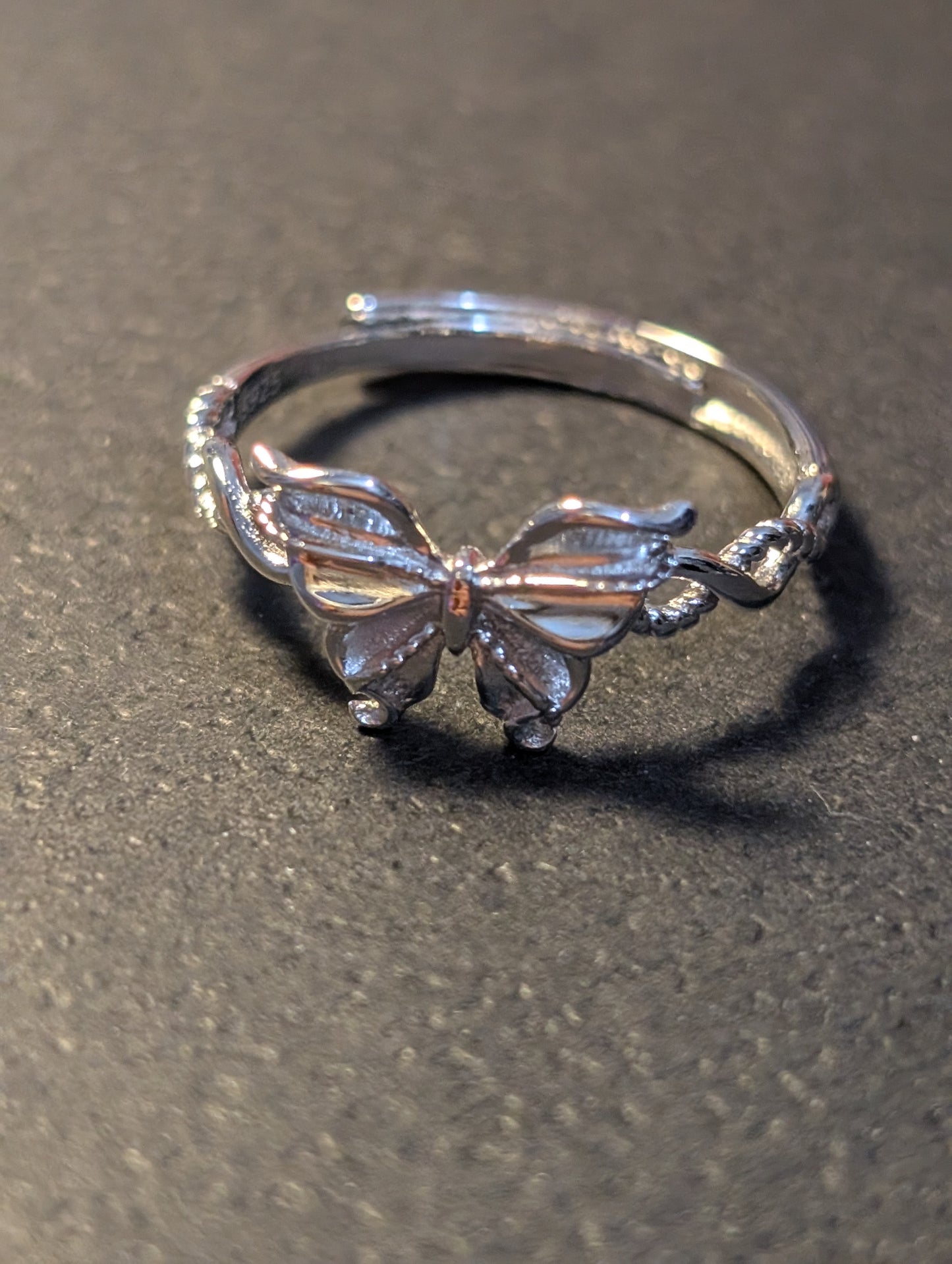 Butterfly s925 Sterling Silver Adjustable Ring 💛